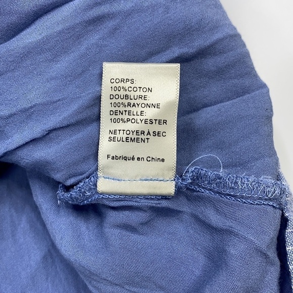 J.O.A Blue & White Striped Lace Trimmed Dress - Picture 8 of 8